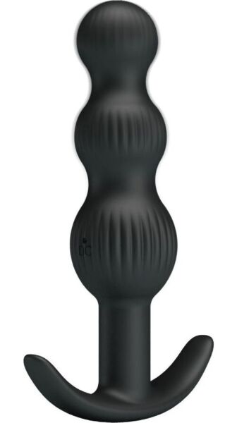 Anale vibrator Pretty Love BI-040173 van siliconen, met langwerpige kralen die groter worden en een basis