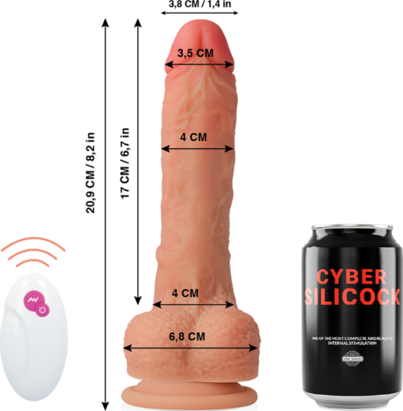 Vibrator Cyber Silicock Mr Rick met afstandsbediening en zuignapbasis