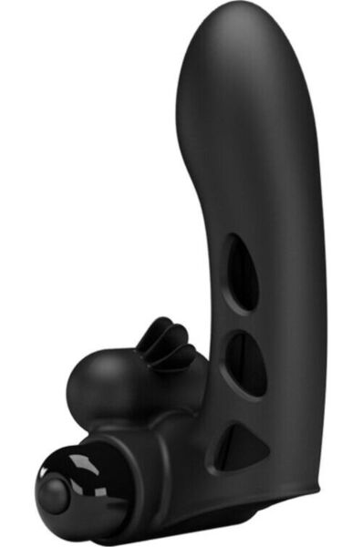 Vingervibrator Pretty Love Orlando BI-014836, zwarte siliconen hoes