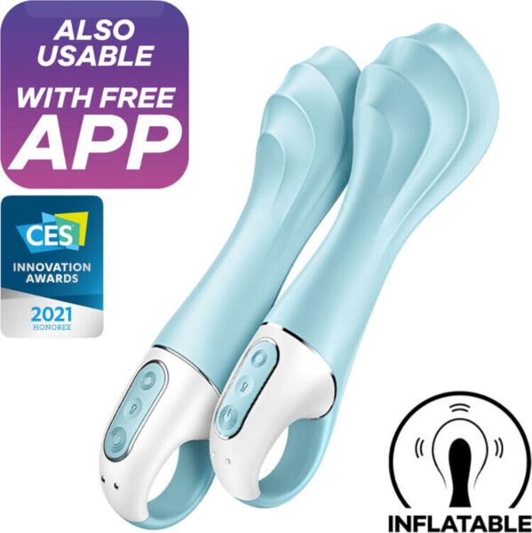 Opblaasbare G-spot vibrator Satisfyer Air Pump Vibrator 5+ met greepring