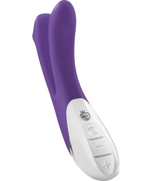 Siliconen vibrator Mystim Bon Aparte met een lichaam dat in twee armen is verdeeld