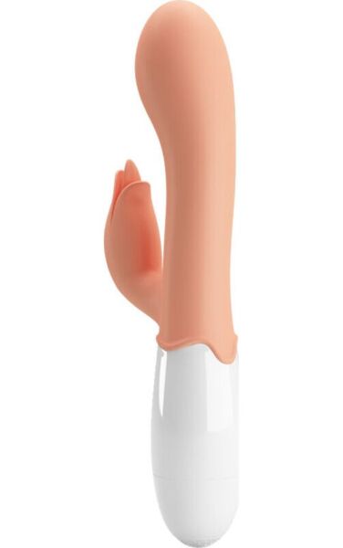 G-spot vibrator Pretty Love BI-014961R in huidskleur, met bloemvormige clitorisstimulator