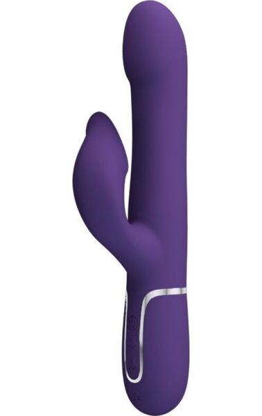 Rabbit vibrator Pretty Love BW-500012-2 in paars, met de rij parels in de schacht