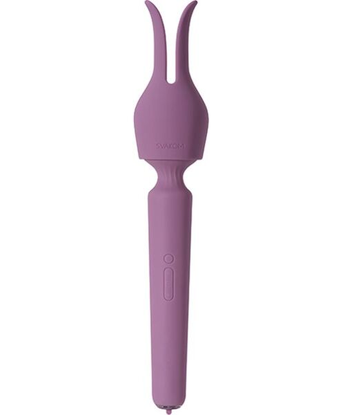 Wand vibrator SVAKOM Emma Neo 2 met de konijnenoren als opzetstuk