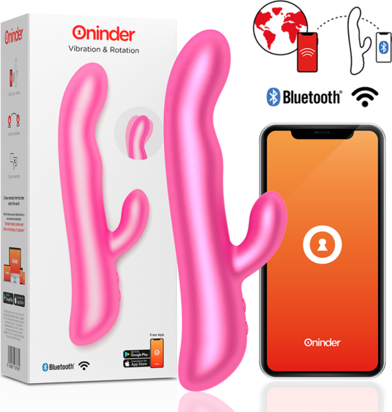 Rabbit vibrator Oninder Oslo, met het binnenste deel en de arm voor de clitoris