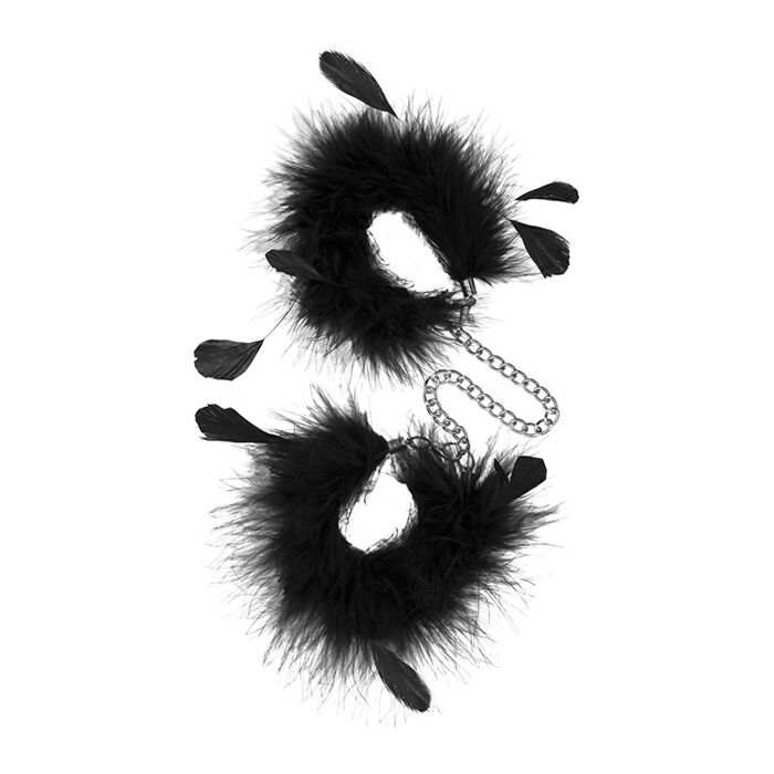 Feather Cuffs Black