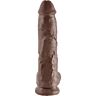 Realistische Koning Bruine Penis 25,4 cm