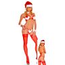 Sexy Santa kostuum Music Legs met bikini