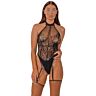 Bodystocking Lace Floral & Net met spannende rug
