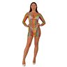 Sexy Lingerie Lace Rainbow Jurk met lange mouwen