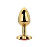 Butt Plug Toosh Heart Shaped Gold met Rode Steen