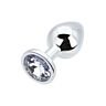 Buttplug Toosh Metal Medium met heldere steen Plata