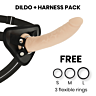Harnas DELTACLUB Dildo 20cm 4cm