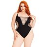 Shredded Thong Bodysuit Leg Avenue One Size 14-18