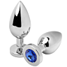 Plug anal METAL HARD Diamond Blue Small 5.71cm