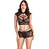 Lingerieset S Pleasures met top, tanga en mini rok