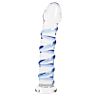 Glazen dildo S Pleasures Crystal LYNX met ribbels