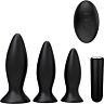 Anal Plugs S Pleasures Triplicity Black met vibrerende bullet