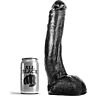 Dildo All Black 29 cm met realistisch ontwerp