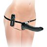 Dubbele strap-on met G-plug en vibratie