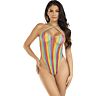 Body Leg Avenue Teddies met halter en regenboogstrepen