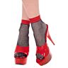 Korte visnet sokken Music Legs met contrastdetail