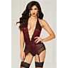 Zwart/Rood Chemise Set van Seven 'til Midnight