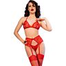 Lingerieset Chilirose CR 4848 met kant en details