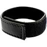 Metal hard correa cuero ajustable con velcro para pene negro
