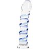 Glazen dildo S Pleasures Crystal LYNX met ribbels