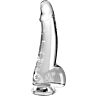 Dildo KING COCK Clear 15.2 cm met testikels
