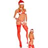 Sexy Santa kostuum Music Legs met bikini