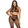 Top en Maillot Leg Avenue 89372 met open kruis