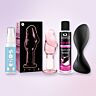 Premium anaalset met Satisfyer plug via app en glazen plug