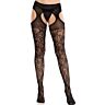 Medias Leg Avenue Lingerie Floral Zwart
