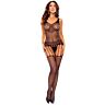 Bodystocking PASSION BS119 met florale patronen