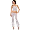 TOP Y PANTALON PIRATA RAYAS
