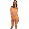 VESTIDO RED LYCRA C/HOTPANTS NARANJA