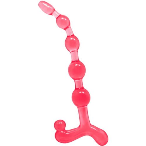 Anal Beads BAILE BENDY TWIST RED - Uniek ontwerp
