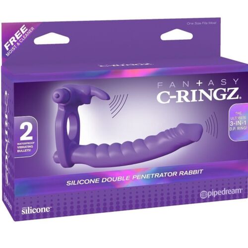 Cock Ring FANTASY C-RINGZ Silicone Double Vibrator