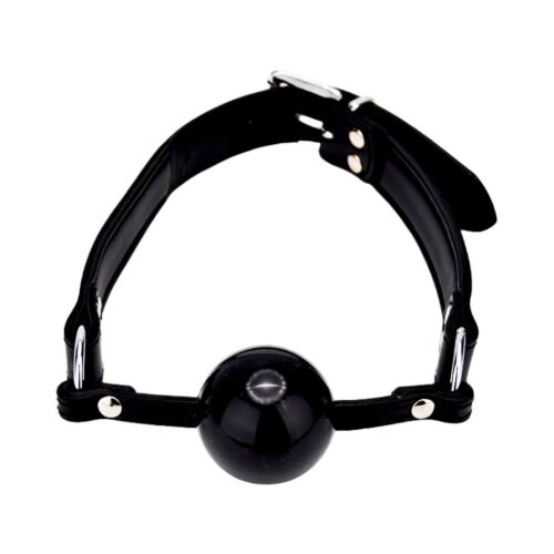 Restrictie Bound Leather Solid Ball Gag verstelbaar