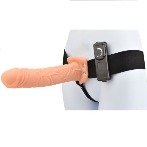 Dildo Loving Joy 8 Inch Hollow Strap On met Vibratie