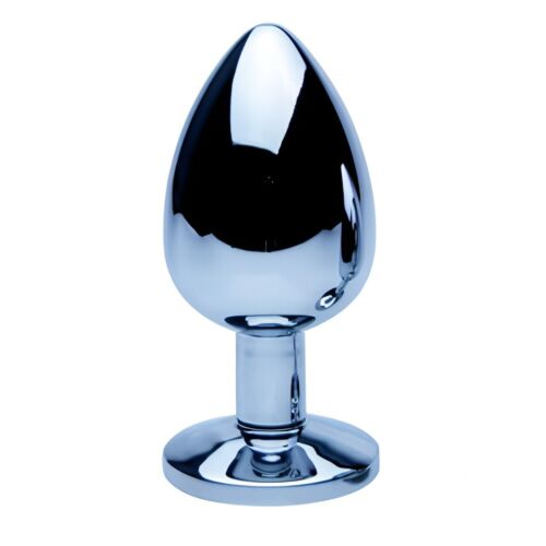 Buttplug Precious Metals Large met juwelenbasis Plata