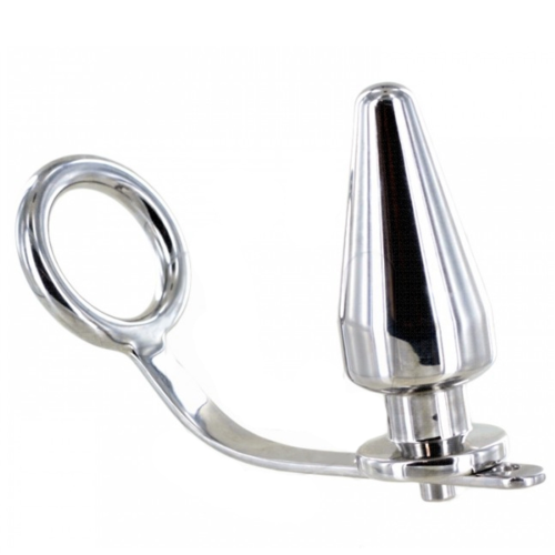 Plug Anal METAL HARD met Cockring voor Extra Plezier