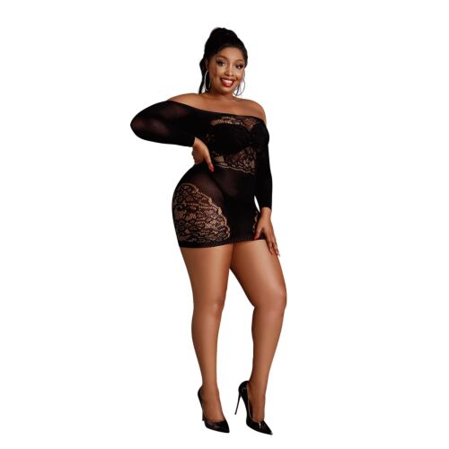 Mini Jurk Moonlight Off the Shoulder Plus Size