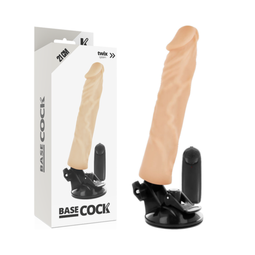Vibrator Realistisch BASECOCK 21 cm met Afstandsbediening