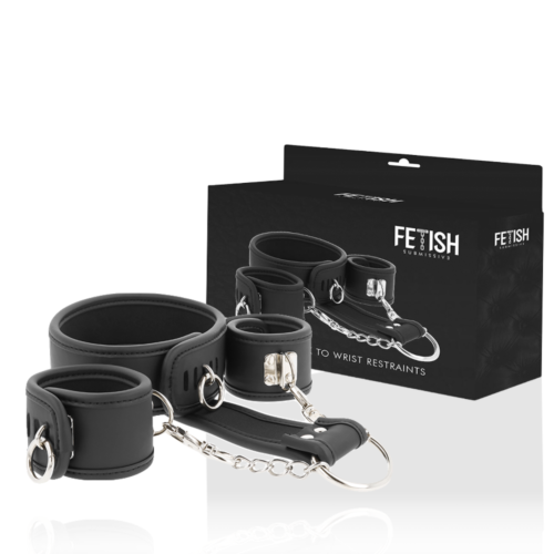 Set Bondage FETISH SUBMISSIVE - Halsband en Handboeien