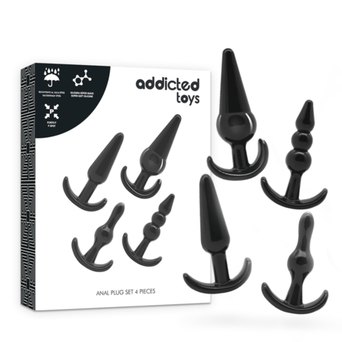 Set 4 Plugs Anal van ADDICTED TOYS met flexibele ontwerpen