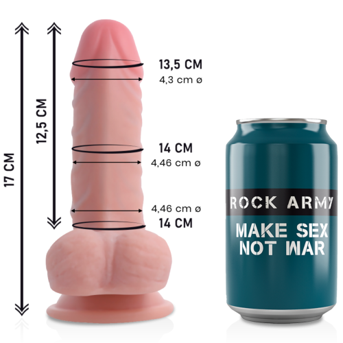 Dildo Rock Army Panzer 17 cm met dubbele dichtheid