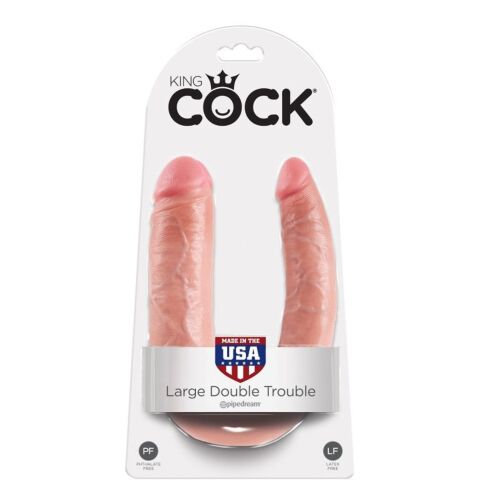 Dubbel dildo King Cock 17.8 cm voor realistische stimulatie